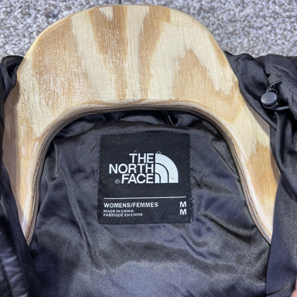 The North Face Jacket Womens Medium Gray 550 Down Hooded Long Puffer Parka Coat - Picture 2 of 11
